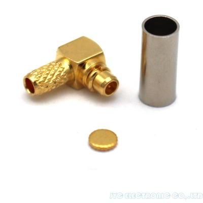 MMCX Male Right Angle 90 Degree Crimp For RG174 RG316 Cable Connector