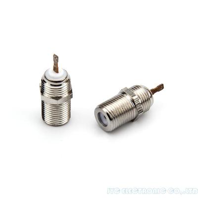 F female straight type pcb mount connector