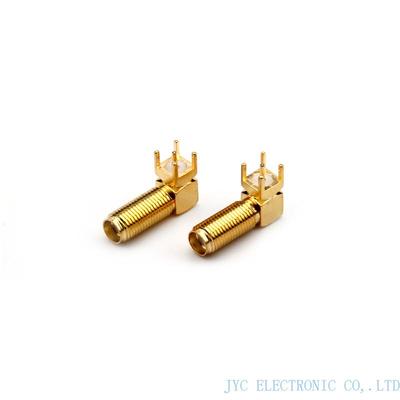High qulaity Gold plated SMA female connector right straight for PCB Mounting