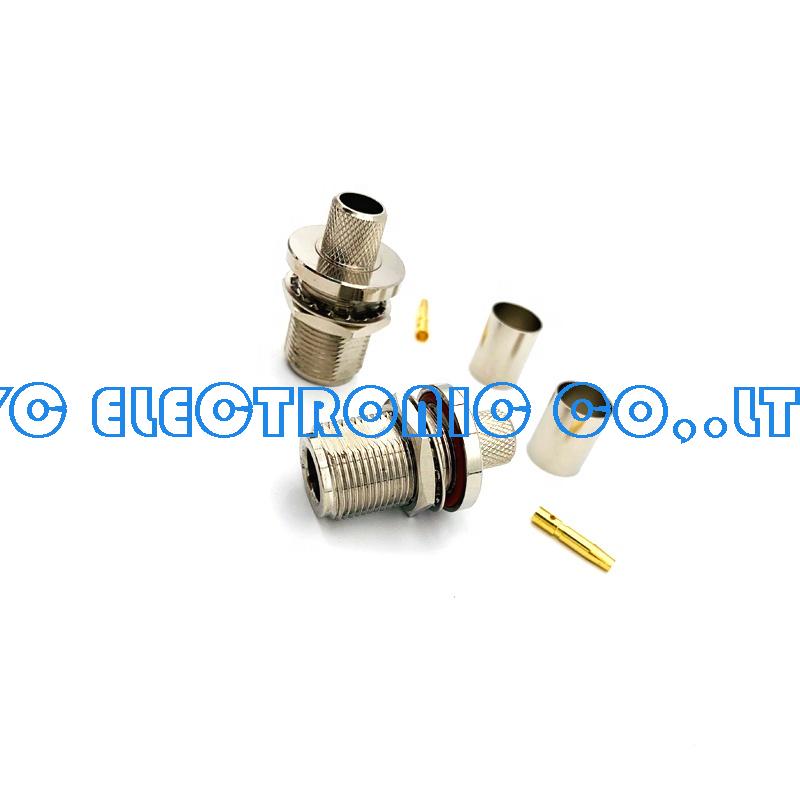 N Female Crimp For RG6 LMR300 Coaxial Connector