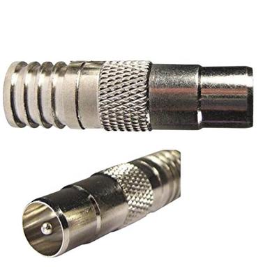 RF coaxial 9.5 TV male ,PAL male connector crimp for RG58/RG59/RG6 /RG11 connector