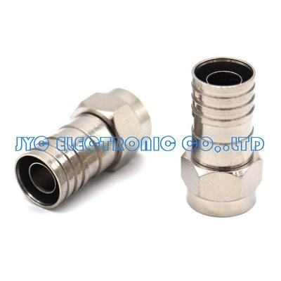 F crimp male connector for RG58/RG589/RG6 Nickel plated