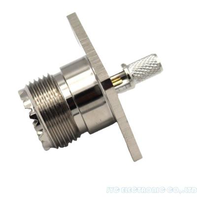 UHF Jack Female SO239 4 Hole Flange Panel Mount Solder For RG58 LMR195 LMR200 Cable Connector RF Con