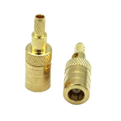 RF Connector Straight SMB Female Crimp For RG316 RG174 Cable Connector Open Window Gold Plating