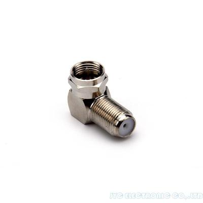 F female to F male plug RA 90 degree connector