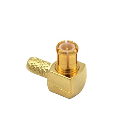 RF coaxial connector MCX male right angle for RG174 RG316 cable connector gold plated