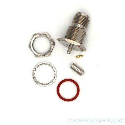 TNC Jack Female Bulkhead Crimp For RG178 RG1.13 RG1.32 RG1.37 Cable Connector