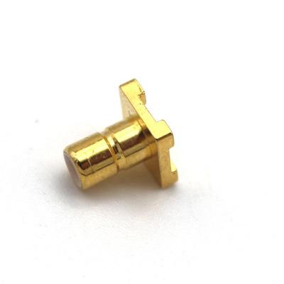 RF Coaxial Connector Straight SMB Male Edge For PCB Mount Short Foot