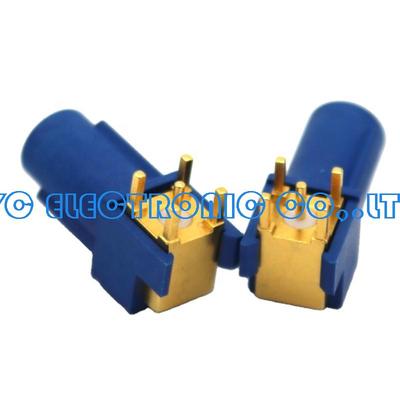 Right Angle Fakra C Type Male Plug PCB Mount SMB Connector