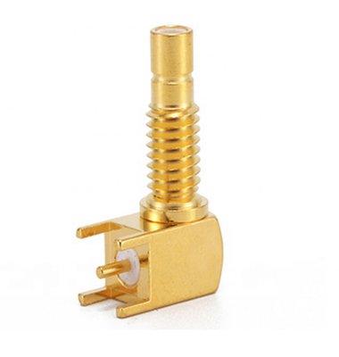Right Angle SMB Jack Male Edge For PCB Mount RF Coaxial Connector
